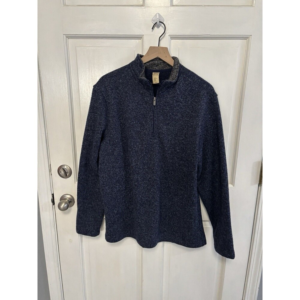Grove & Hollow Long Sleeve Blue Quarter Zip Sweater Men's Size XL